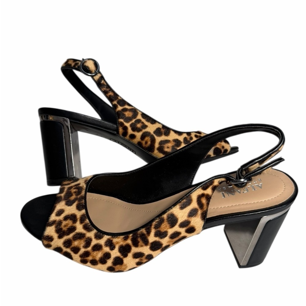Alfani Flors Calf Hair Animal Print Slingback Heels Sz 9.5